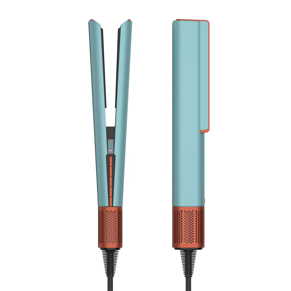 2 in 1 Hair Dryer and Straightener, Wet and Dry, Titanium Flat Iron, Professional Plancha De Cabello