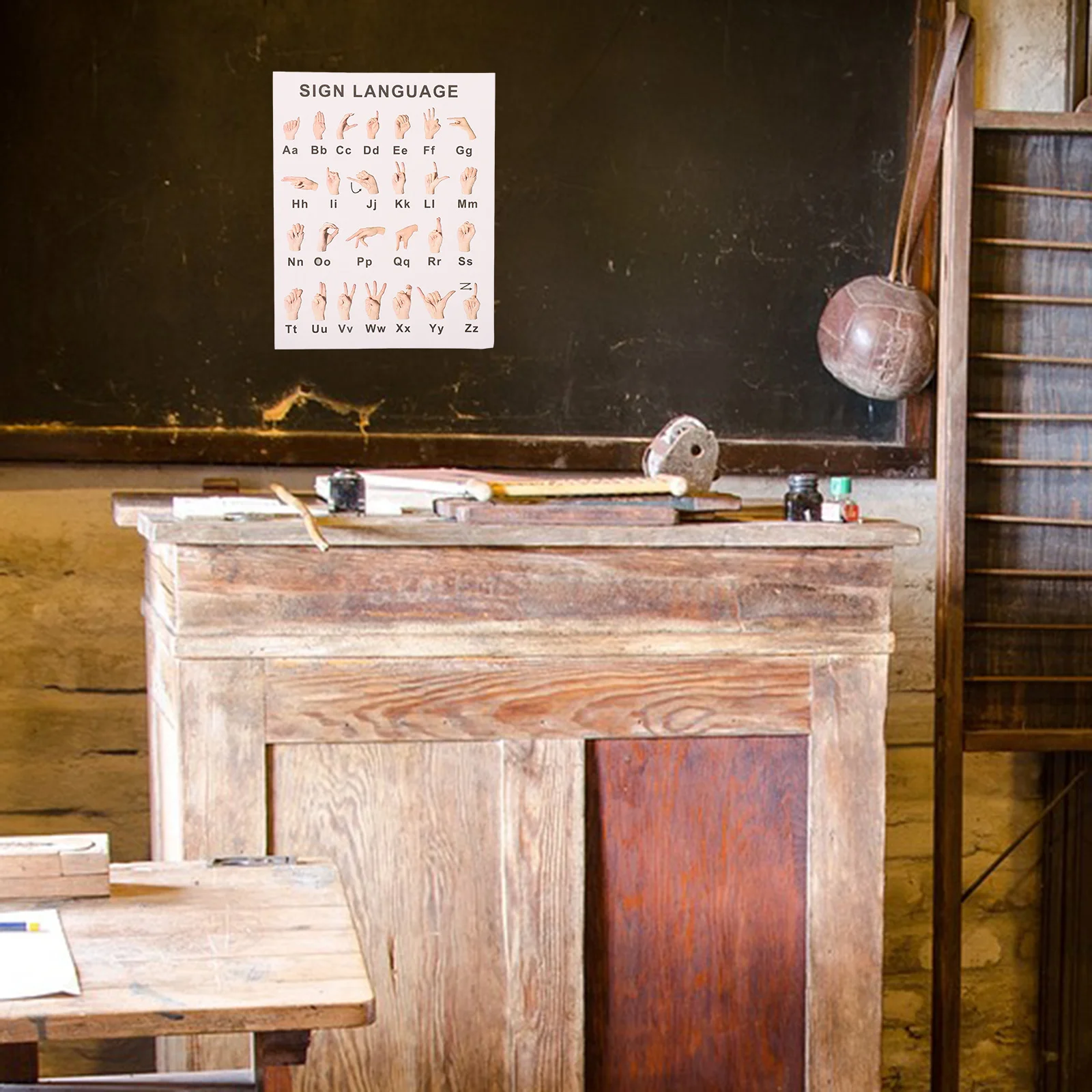 8 Sheets Gesture Language Learning Posters Alphabet Chart for Classroom Home Educational Wall Decor Gesture Language Poster