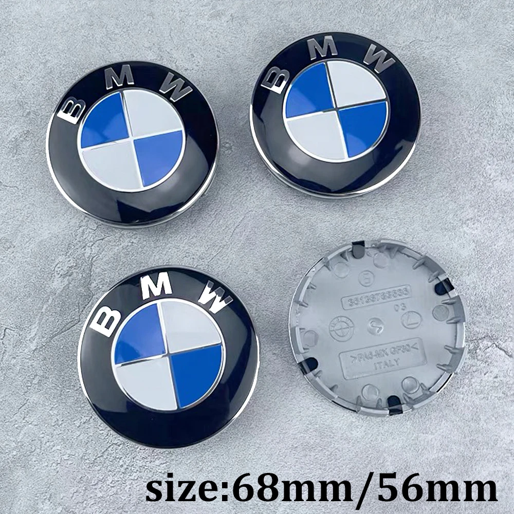 Bmw wheel center cap 4pcs 68mm blue Hubcap for bmw E46 E39 F20 E87 E90 E60 X5 F30 G30 E30 E34 E36 X3 G20 M M8 E38 accessories