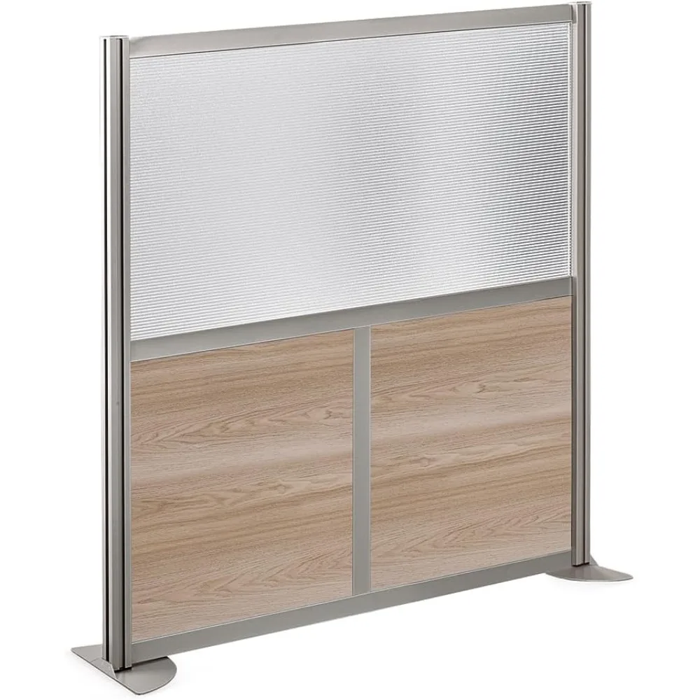 Cubicle Privacy Panel Wall Divider - Modern Room Separator with Quick Assembly - Indoor Laminate Free Standing Portable