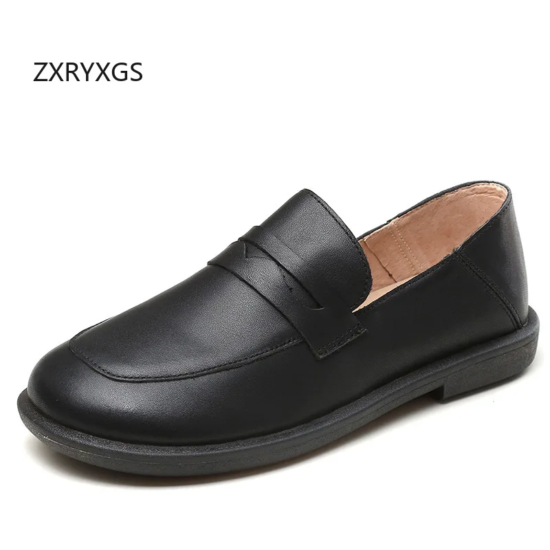 zxryxgs-2025-british-style-full-real-leather-shoes-flat-shoes-new-autumn-round-toe-comfortable-women-fashion-casual-shoes
