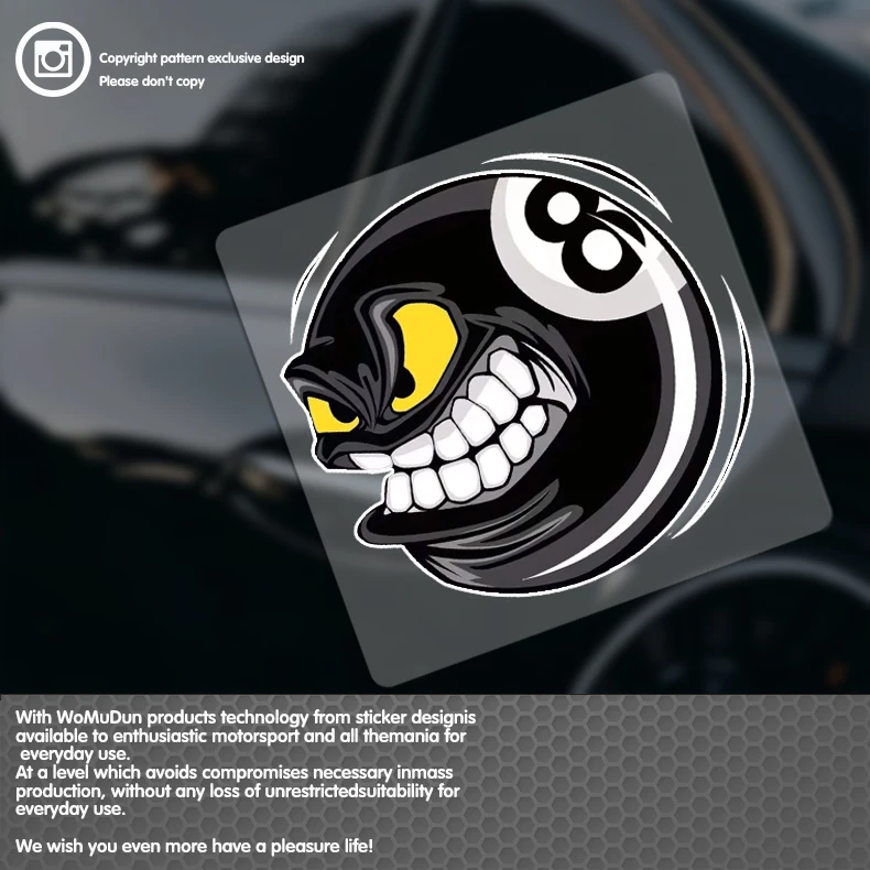 

Нет. 8-шаровый стиль, виниловые водонепроницаемые наклейки для мотоциклов, украшения для мотошлема, наклейки для автомобиля, наклейка на окно, бампер