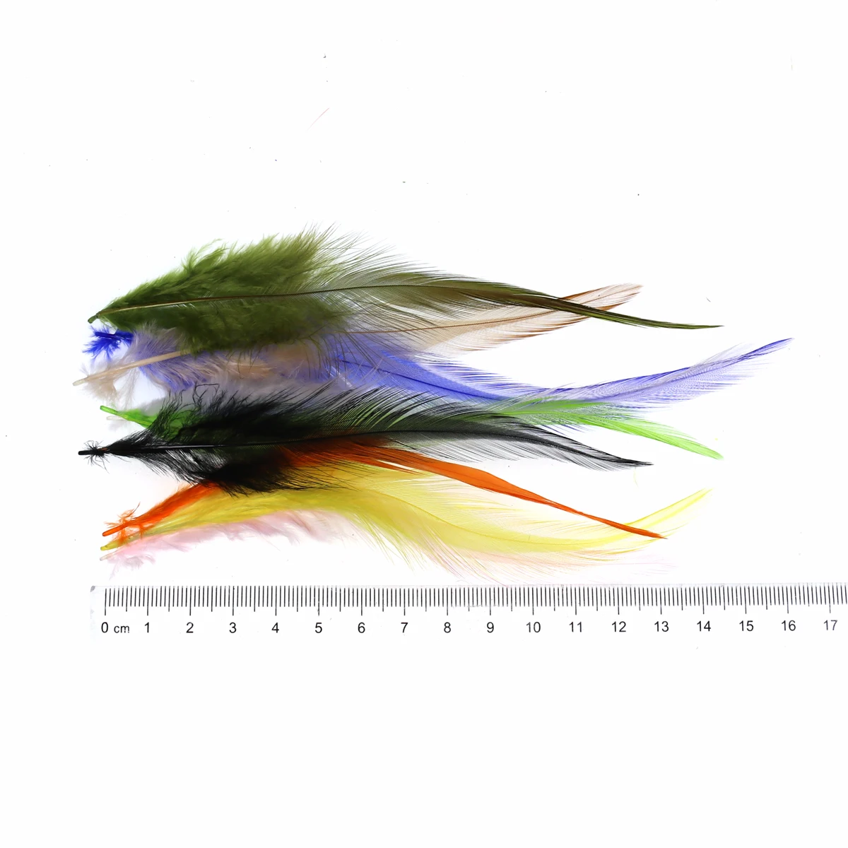 Vtwins 50PCS Fly Tying Hook Rooster Feather Saddle Pheasant Feather Hackle Cock Schlappen Trout Steelhead Flies Tying Materials