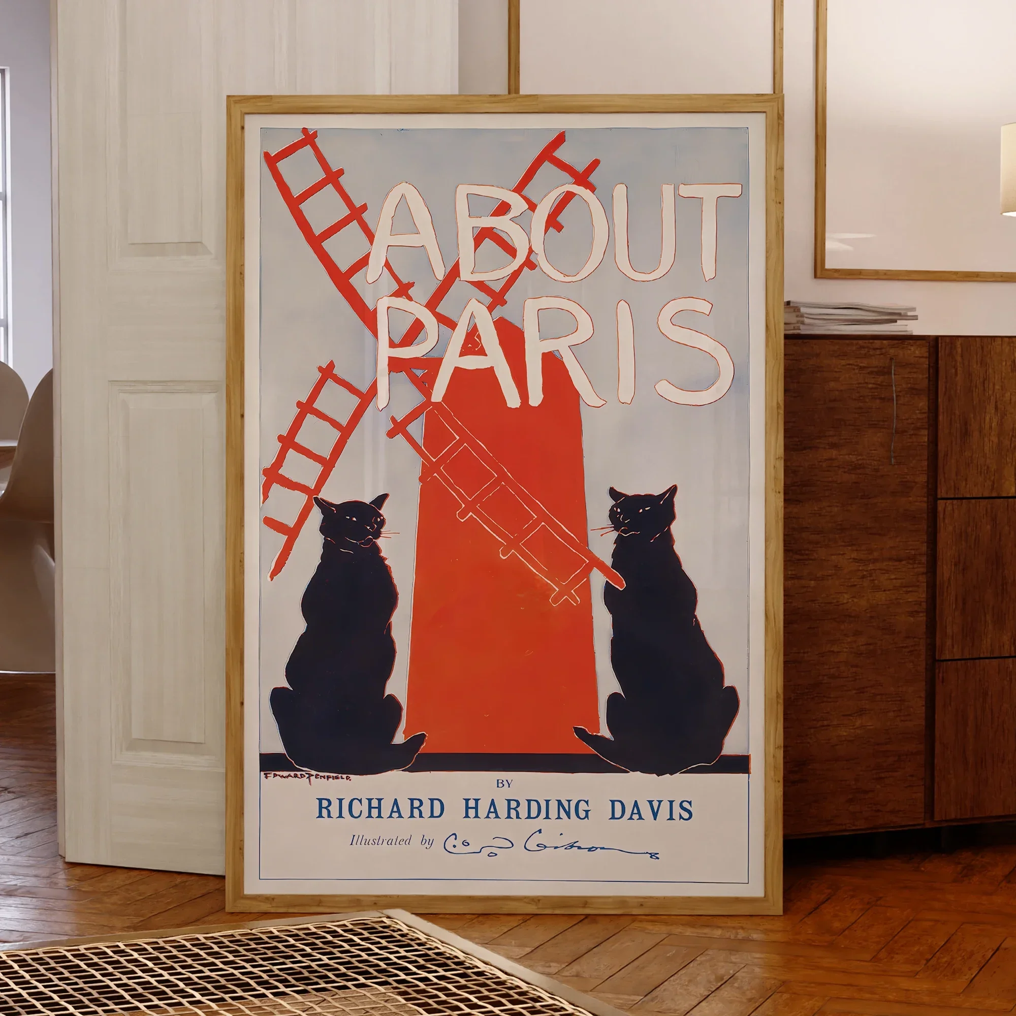 Modern About Paris Richard Harding Davis Wall Art Prints Canvas Painting Poster Picture Waterproof For Living Room Home Decor