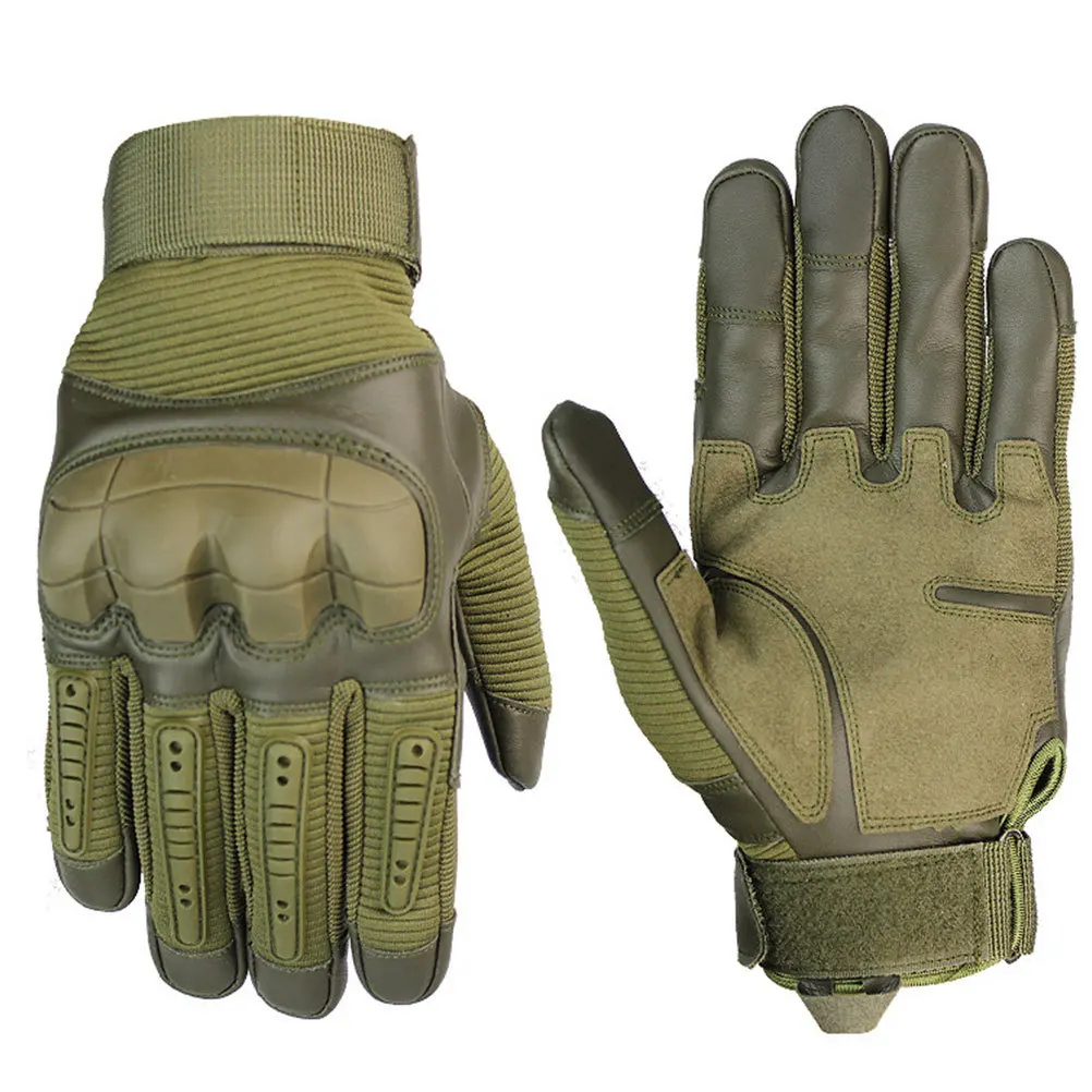 

1Pair Touch Screen Outdoor Fitness Gloves Ergonomic Telescopic Design Non-Slip Pad Army Green M Size Cycling Gloves