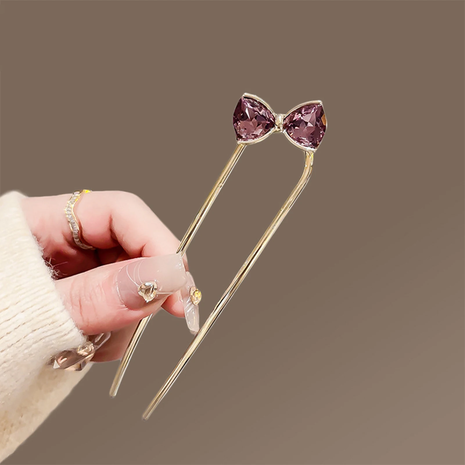 

U-Shape Hair Sticks Forks Retro Chinese Style Hairpins Forks Elegant Metal Hair Clips Headpieces Hair Jewelry Accessories