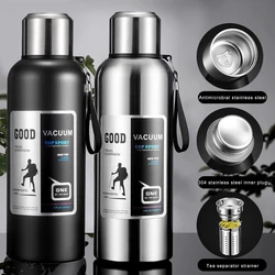 800/1000ML 316 Stainless Steel Thermos Bottle Large Capacity Outdoor Water Bottle With Rope Tumbler Vacuum Flasks Thermo Bottle