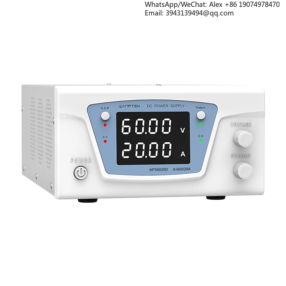 

KPS6020D High Power Dc Power Supply 60v / 20a High Precision Adjustable Desktop Power Supply