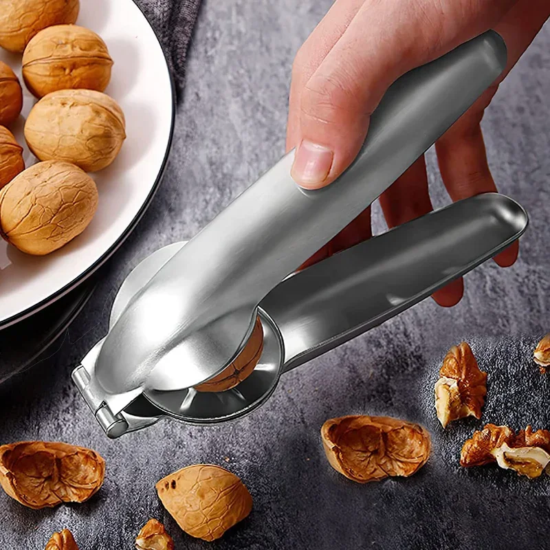 2In1 Chestnut Opener Stainless Steel Walnut Clip Nutcracker Clip Pecan Filbert Macadamia Pistachio Nut Cutter Knife Kitchen Tool