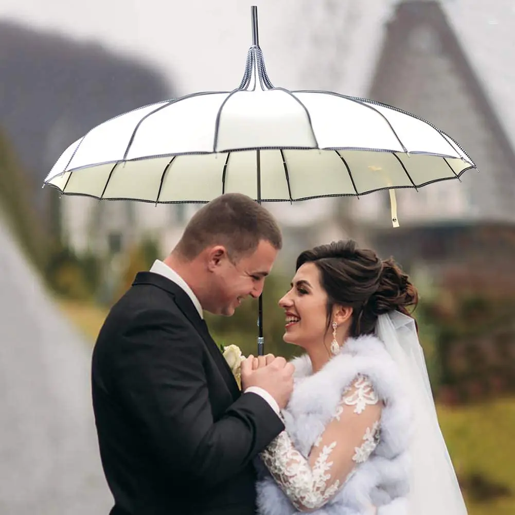 Vintage Pagoda Umbrella Bridal Wedding Party Sun Rain UV Protective Parasol Umbrella Long Handle Large Umbrellas for Women Male