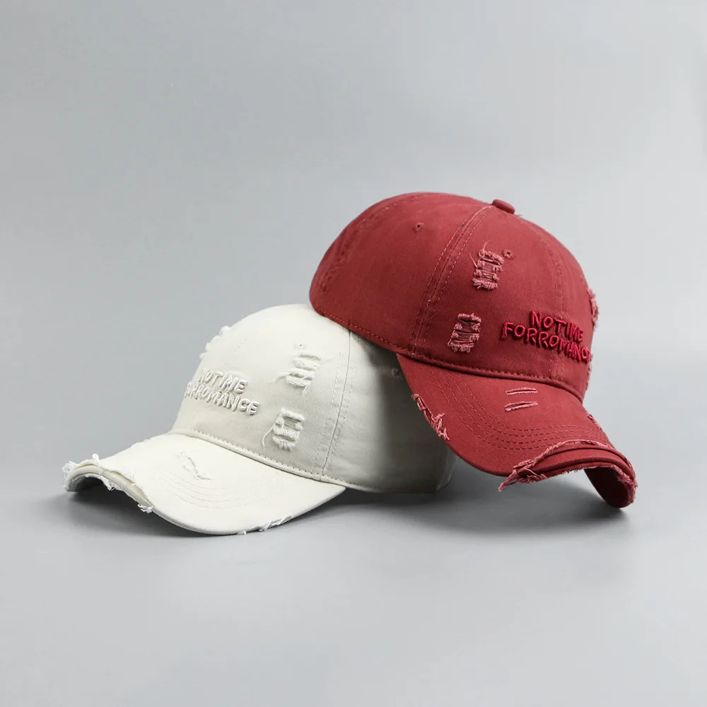 Distressed Baseball Cap for Women and Men, Vintage Washed Snapback Hat Adjustable Casual Outdoor Sun Protection Trucker Cap