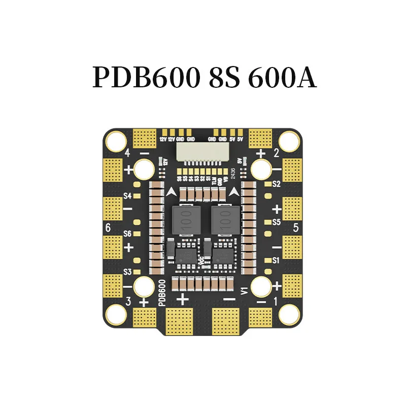 

Aocoda-RC PDB600 Distribution Board 600A 8S with galvanometer, double hole spacing, suitable for six-axis crossover/fixed wing