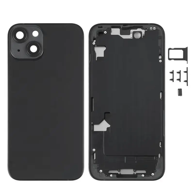 

Daily Battery New Back Housing For 14 Housing Back Cover+ Mid Chassis Frame+SIM Tray+Side Key Black