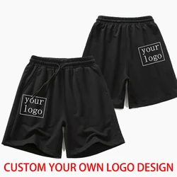 Pantaloncini personalizzati da uomo il tuo Logo stampato pantaloncini da spiaggia con testo fai da te Harajuku pantaloncini sportivi da Jogging personalizzati personalizzati Casual estivi