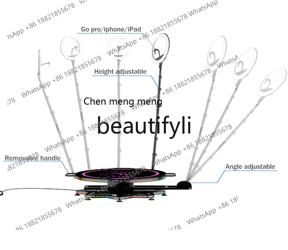 Z189 Rotating selfie table live broadcast ring auction table 360 degree surround shooting new products
