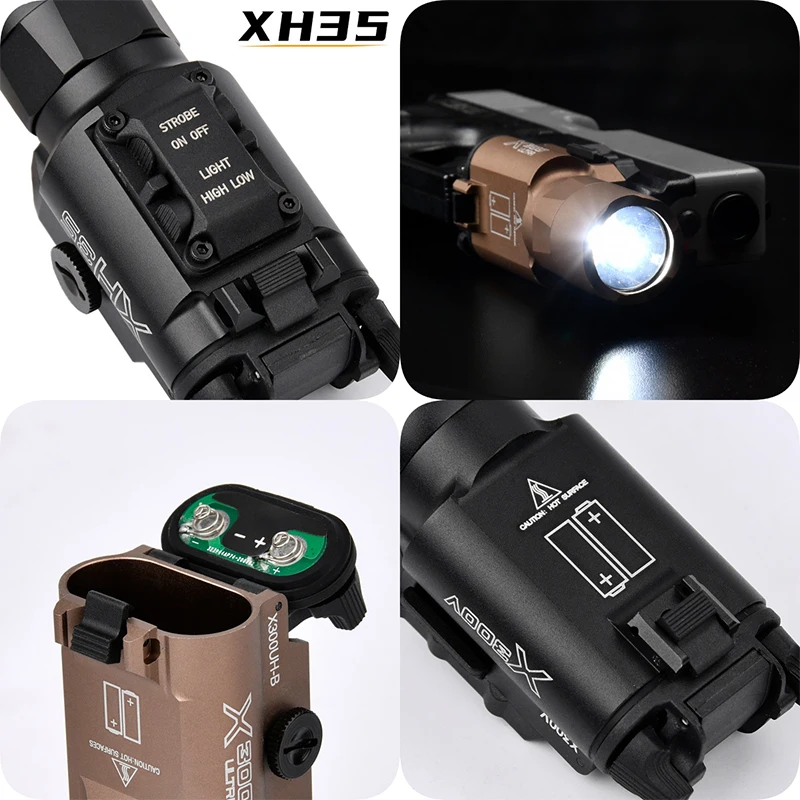 

Tactical Surefir SF X300U X300 Ultra XH35 Series Metal Light Airsoft Light Strobe Flashlight Lanterna Torch