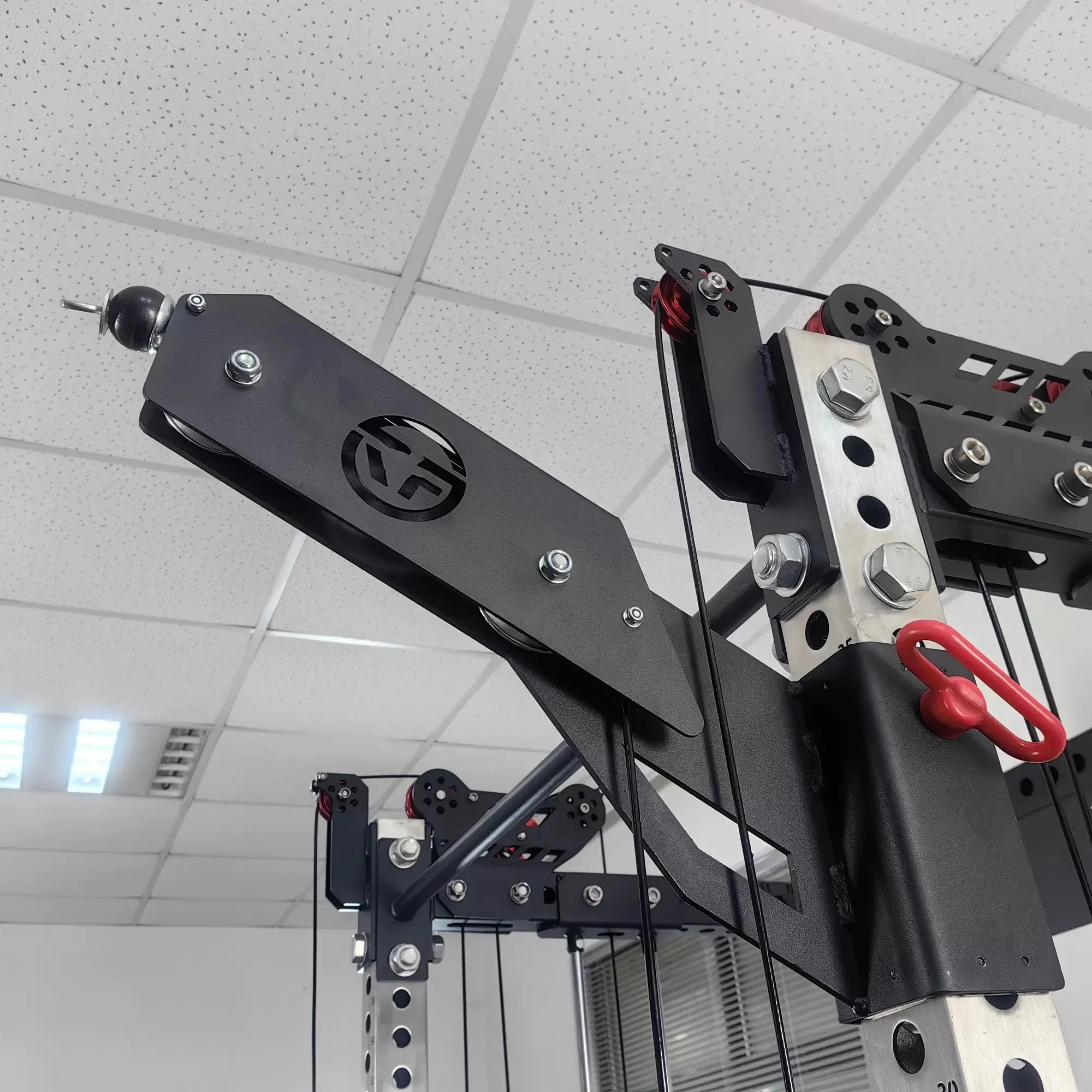 Wall Mount Pulley System For Fitness Lat Pull Down And Low Row Cable Machine, Cable Station Equipment