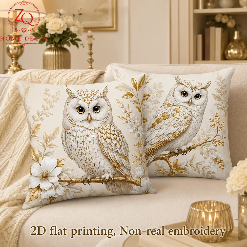 White Gold Pillowcase Cozy   Bedroom Decorative Throw Pillow Cover Peach Skin Velvet Cushion Cover  Home Couch Bed Farmhouse