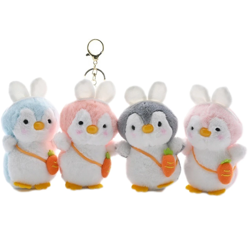 

11cm Colorful Animal Penguin Cosplay Bunny Plush Stuffed Toys Key Chain Gift Doll