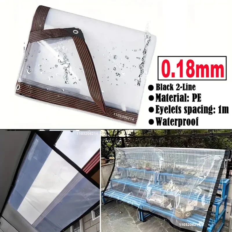 

Thick transparent waterproof canvas, polyethylene canvas, vegetation cover, insulation shed cloth with eyelets, raincoat, suitab