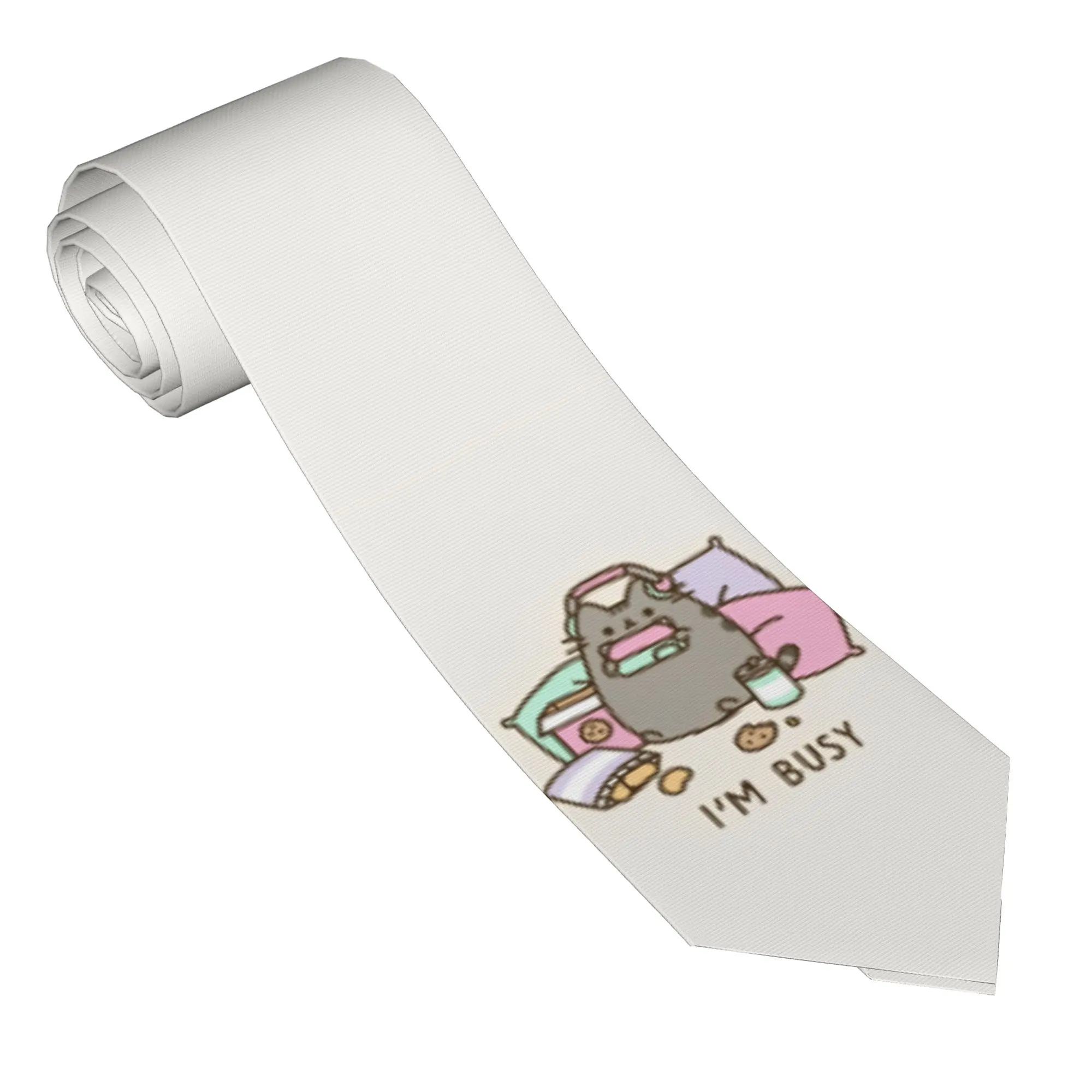 I'm Busy P-Pusheencats  Necktie Unisex Skinny 8 cm Wide Neck Tie for Mens Shirt Accessories Cravat Wedding  Gift