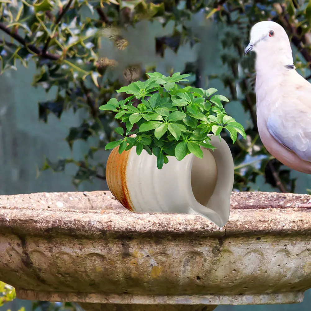 

Керамический фонтан-кашпо для декора сада (уличный/домашний) - циркуляционный ландшафтный водопад, эко-пруд, террариум, аквариум
