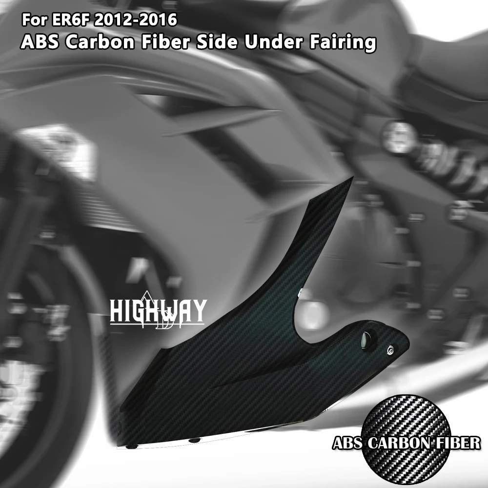 For KAWASAKI ER6F ER-6F 2012-2016 2013 2014 Carbon  Fiber Color Side Under Fairing Fit  Splash Guard Fairing Motorcycle