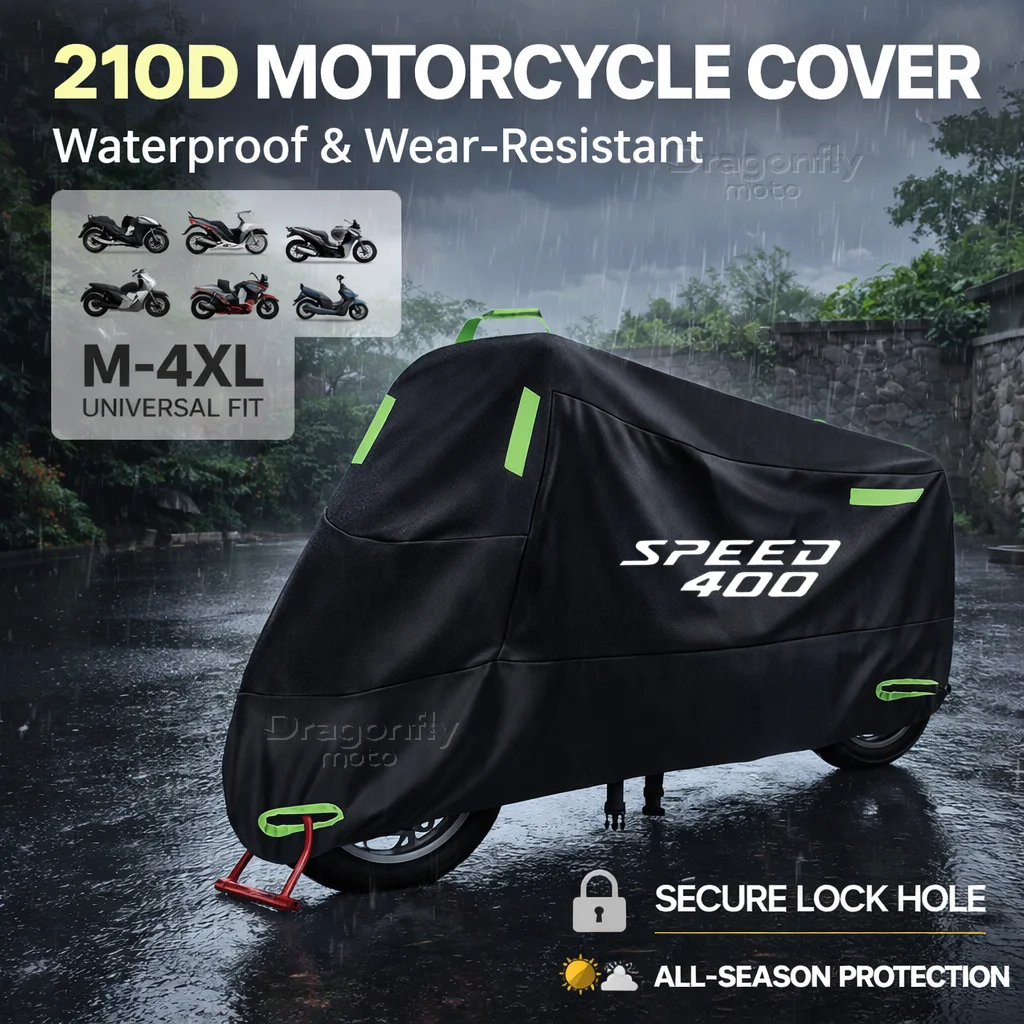 

For Triumph Scrambler 400X 400 X Speed 400 2023 2024 Motorcycle Cover Waterproof Outdoor Scooter UV Protector Rain Cover