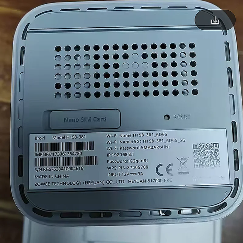 Entsperrter HUA WEI Brovi 5G CPE PRO 5 H158-381 WiFi 6 AX7200 128 Benutzer Innenmodem 5G Sim-Karte 4G LTE Cat20 Wireless WiFi Router