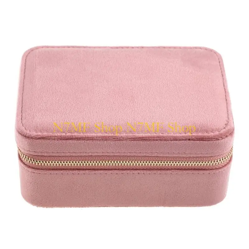 

N7MF Jewelry Storage for Case Zipper Box Anti-rust Jewelry Display Stand Organi