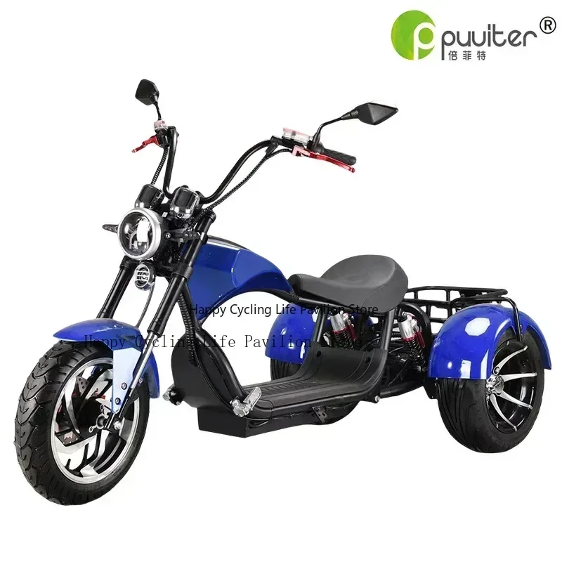 Electric Tricycle Motorcycle 3000W 60V 28A 45KM/H Adult Leisure Walking Battery Car Outdoor Golf Cart electric bicycle Range55KM