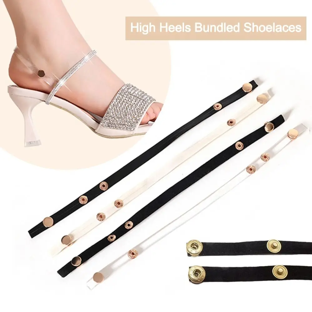 Transparent High Heels Bundled Shoelaces Invisible Shoe Accessories Lace-up Shoelaces Adjustable Anti Slip Ankle Shoelace