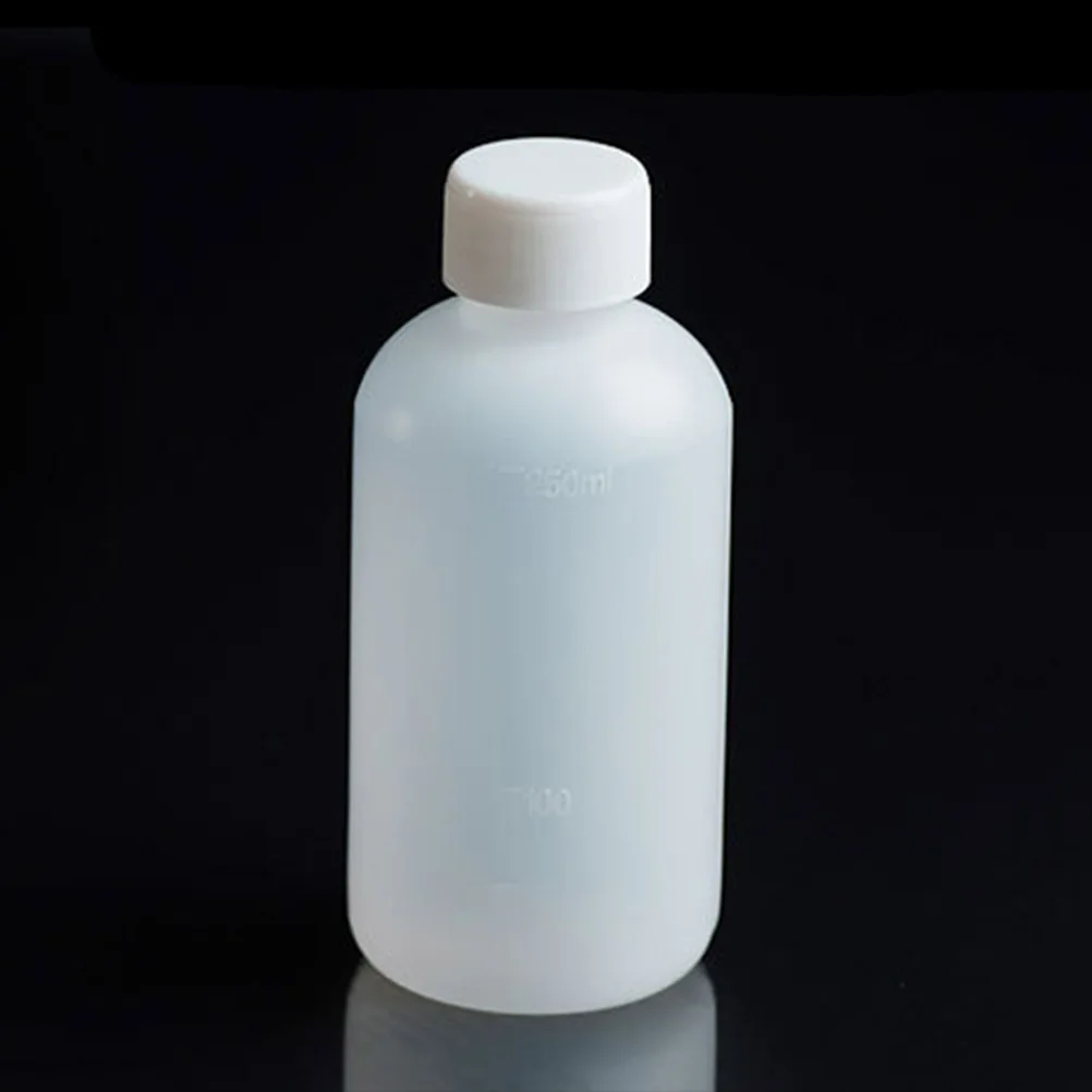 

250Ml Reagent Bottle Thickened Leakproof Narrow Mouth Plastic Bottle For Shampoo Lotion Disinfection Water Acid Alkali