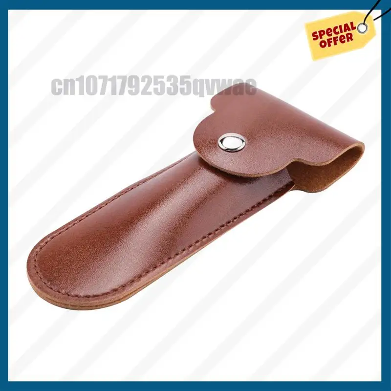 -A89Z Navalha Caso Suporte de Viagem Manual Duplo Borda Navalhas de Segurança Recipiente Bolsa de Couro PU