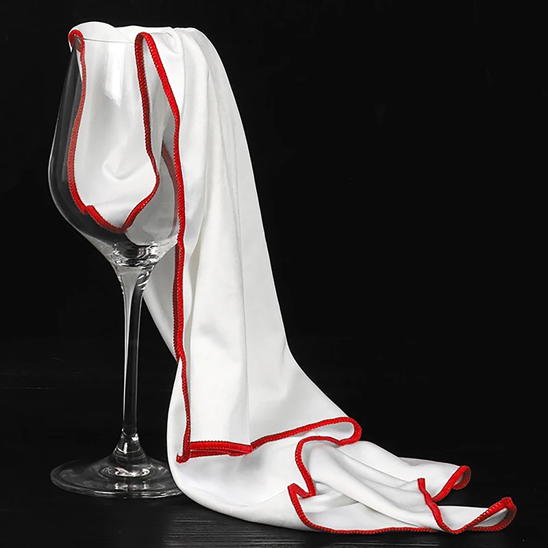 1Pc Microfibre Wine Glass Cleaning Cloths Non-marking Wipes for Glassware Wine Set Bar & Restaurant Glasses Rag