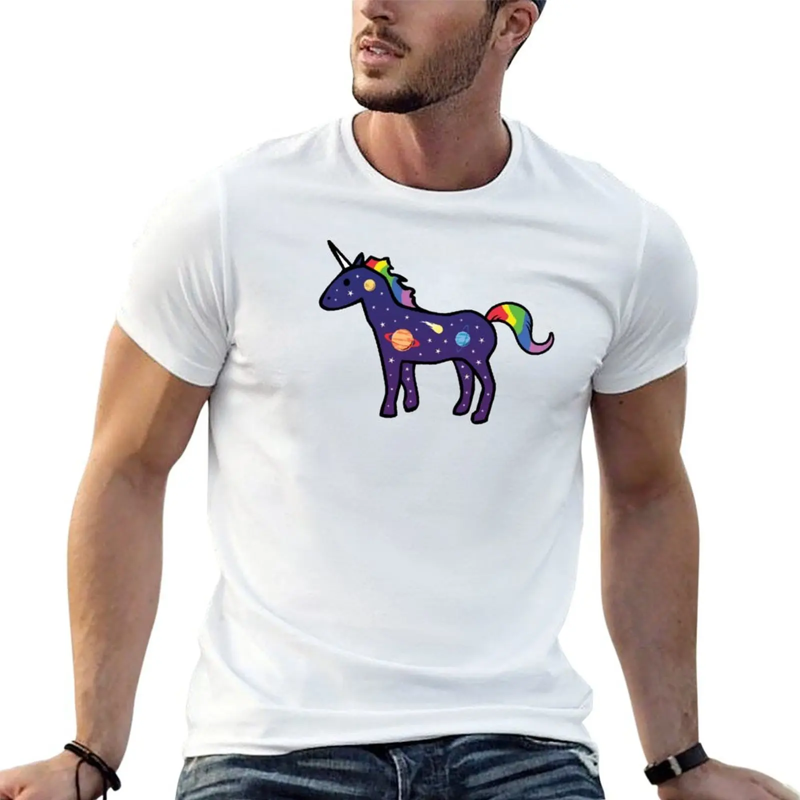 

Space Unicorn T-Shirt cotton t shirt man man t shirts high quality luxury brand T-Shirt