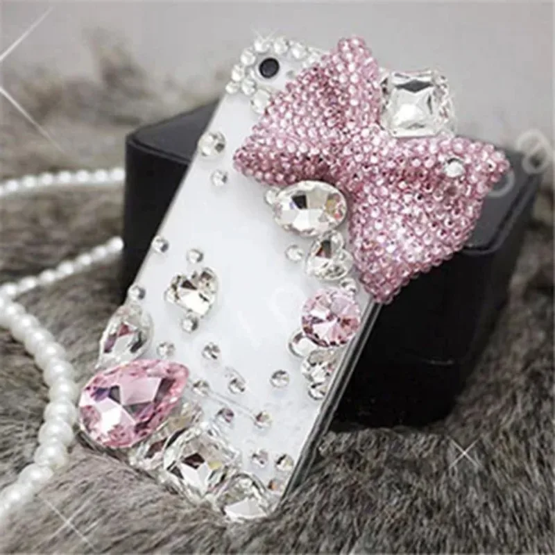 

Phone Case for Iphone 11 12 13 14 15 Pro MAX 7 8 15Pro 14Pro Luxury Bling Rhinestone Diamond Bow-knot Case for Iphone XR Xs Max