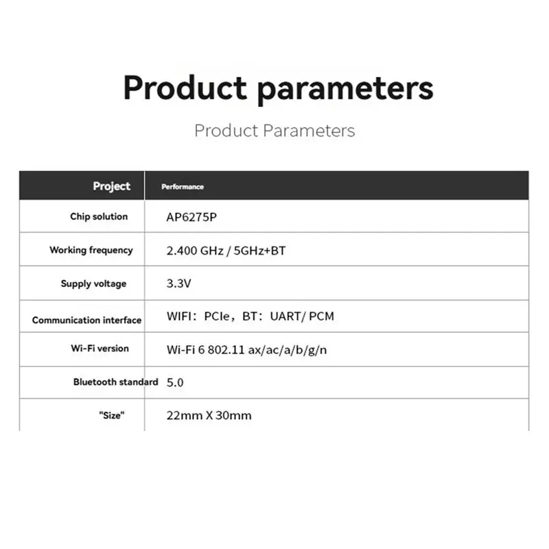 ABGE-For Orange Pi 5 Compatible Wifi 6 Module Wi-Fi 6+ BT5.0 2.4Ghz/5Ghz Support For BLE Connectivity