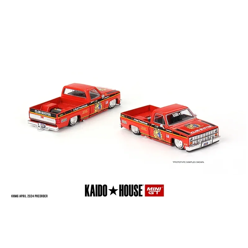 MINIGT KHMG130 1:64 Silverado Clod Buster Openable Hood Diecast Diorama Car Model Kaido House