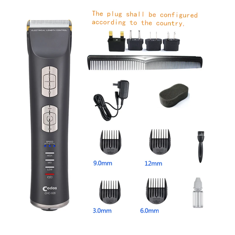 

2200mAh Lithium Battery Rechargeable Hair Clipper Professional Barber Tools Ceramic Cutter Cordless Electric Trimmer Machine