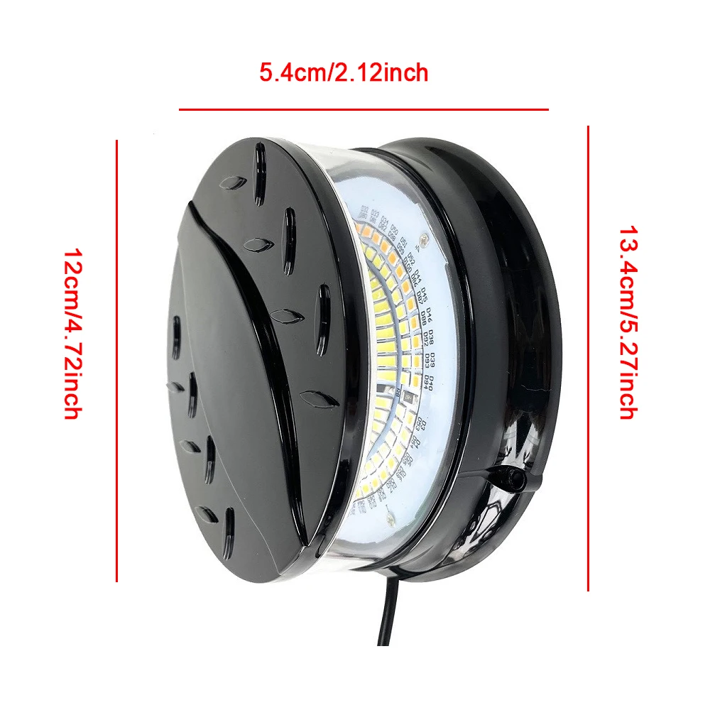 Dual 96LED Color Rotating Beacon Strobe Warning Light Roof Top Hazard Flash Emergency Lights with Magnetic Base Mount 12-24V