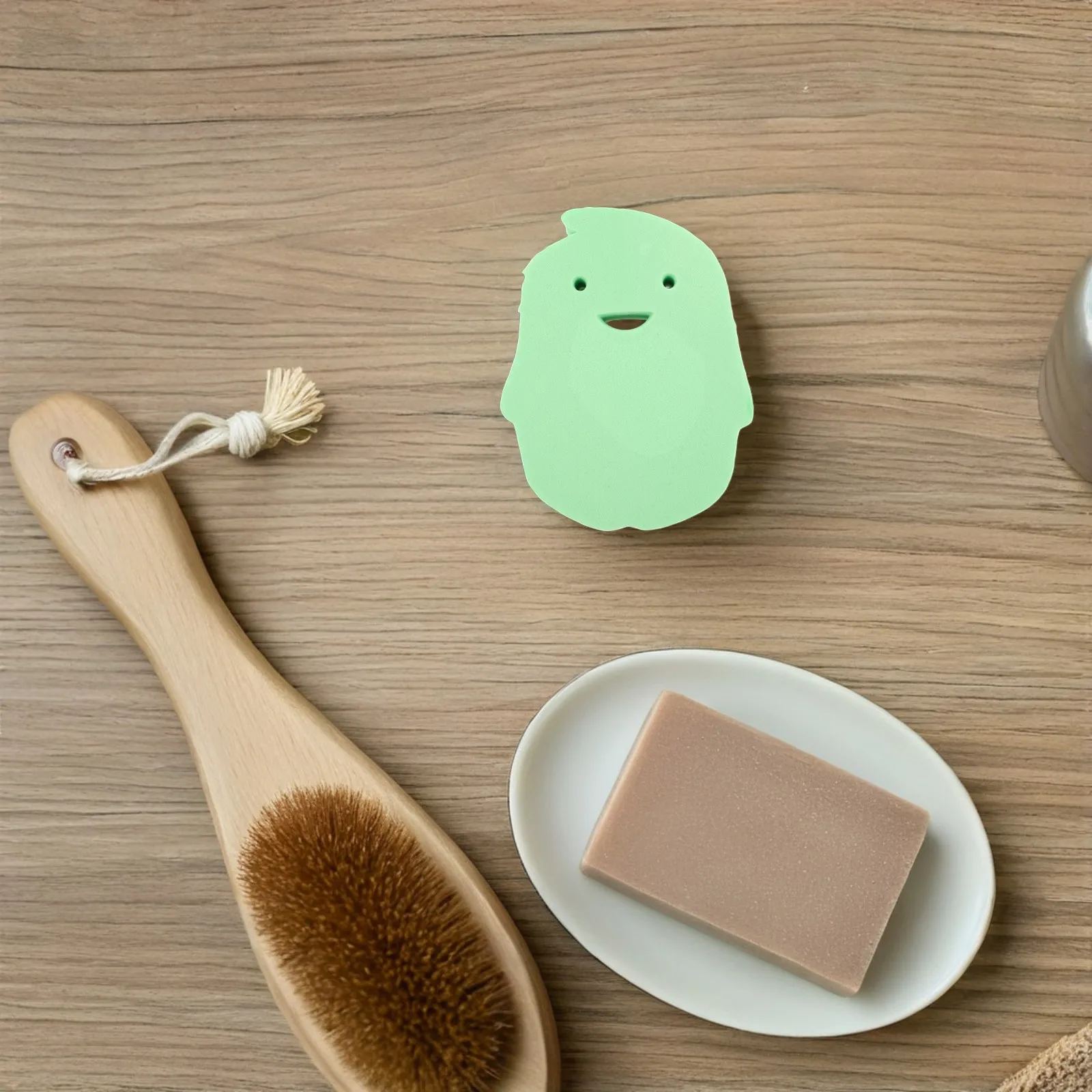 

Cute Penguin For Exfoliating Cleaning Bathing Tool Soft Lightweight Portable Natural Sponge Cartoon