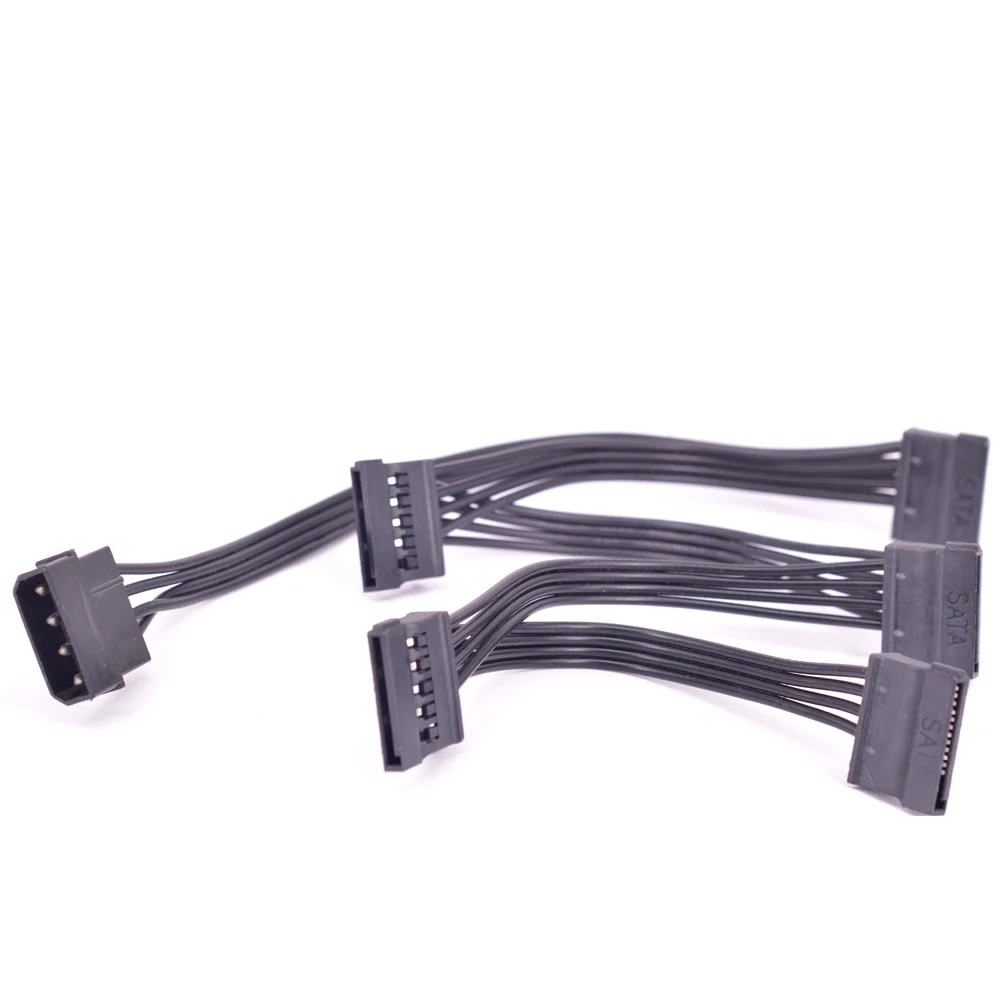 

4PIN Molex IDE TO 5 SATA Power Supply Cable 15pin SATA Extension Cable IDE TO SATA Power Cable For SSD PCIE WLAN Adapter CARD