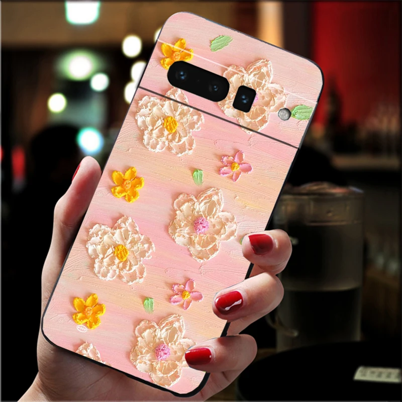 Painting Flower Phone Case For Google Pixel 10 9 Pro XL 9A 8 7 6 Pro Pixel 8A 7A 6A Pixel 8 7 6 5
