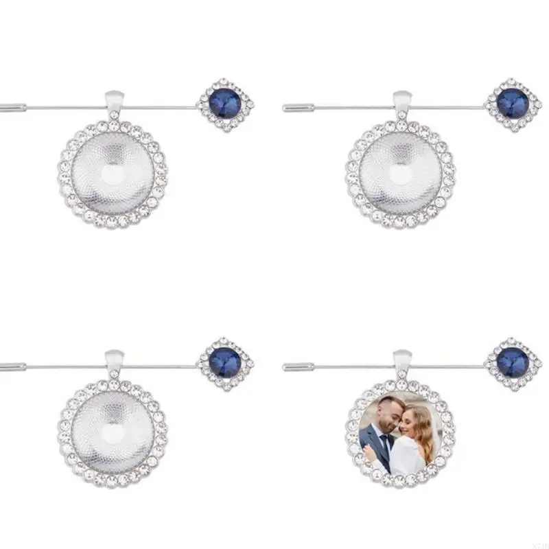  Sparkling Artificial Crystal Brooch Comfortable Wear For Wedding Parties Office
