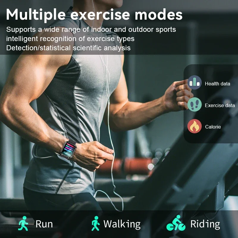 2024 męskie wytrzymałe wojskowe BT na zewnątrz, połączenie inteligentnego zegarka Fitness sportowy monitora serca, wodoodporne Smartwatch do Xiaomi