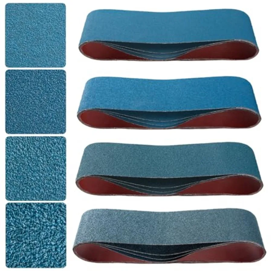 

Набор шлифовальных лент для ленточно-шлифовальных машин 4x36 дюймов, 16 шт., по 4 штуки каждого из 40/60/80/120 зернистостей, циркониевые шлифовальные ленты для дерева, M