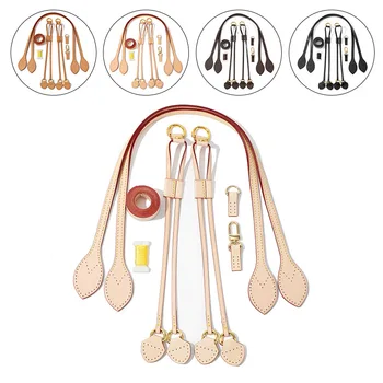 LV Neverfull 핸드백 용 정품 가죽 숄더 스트랩 교체 바느질 로프 핸들 스트랩 솔루션이 포함 된 프리미엄 가죽 키트
