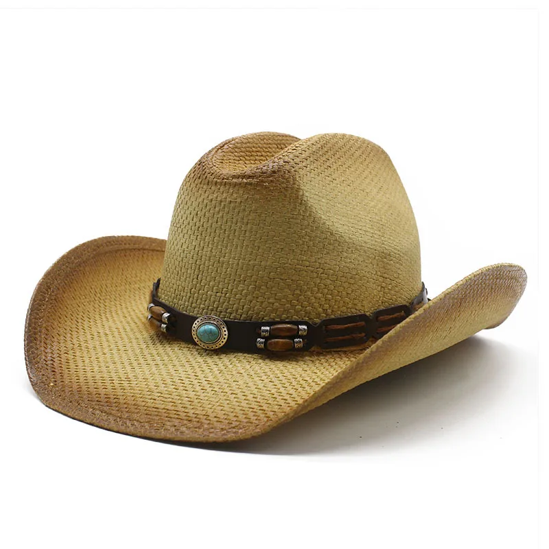 

Cross-border Cowboy Hat Tibet Travel Photography Beach Sun Hat New Men's And Women's Roses Straw Hat Bowler Hat Men's Summer