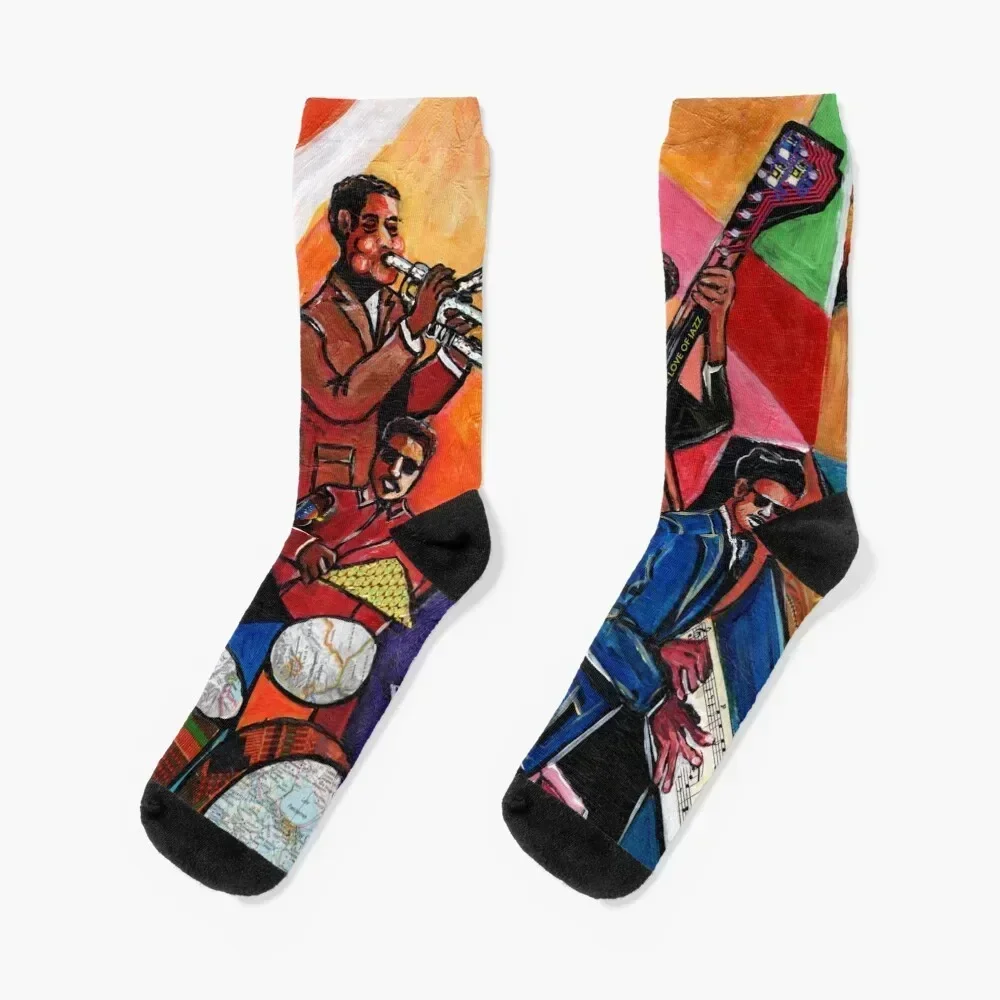

Legends of Jazz Socks warm winter cartoon sports stockings happy Socks Women Men's retro snow custom Socks Men Women's